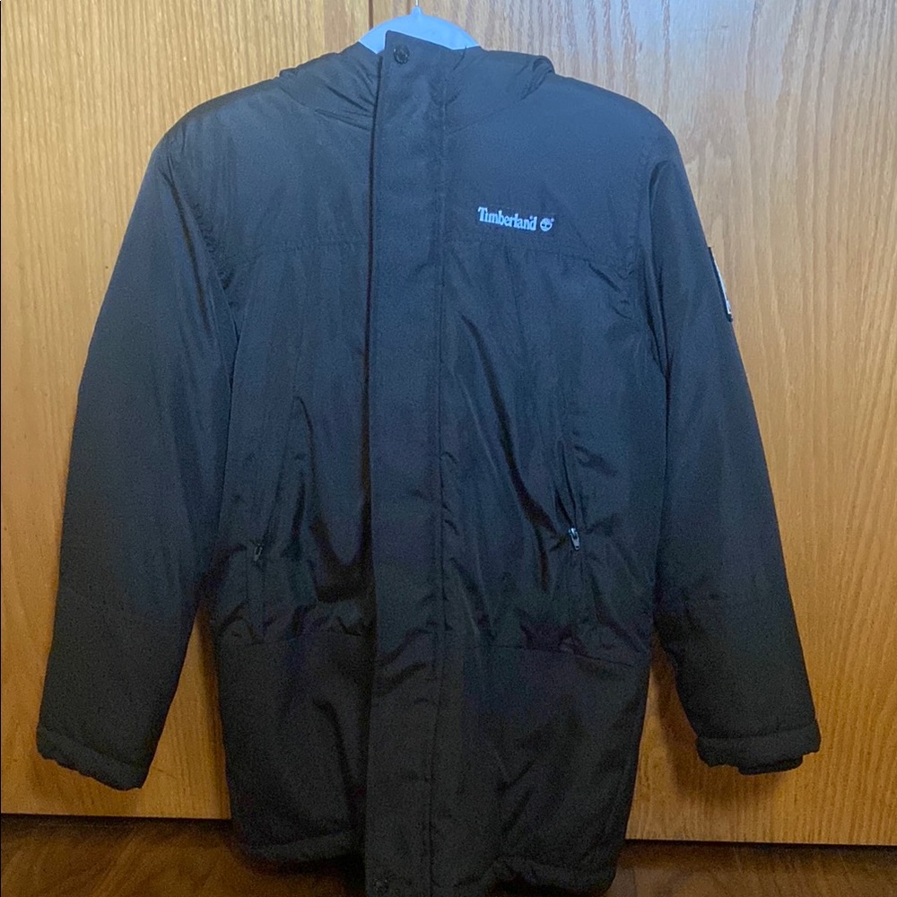 Timberland Black and Brown Hooded Jacket